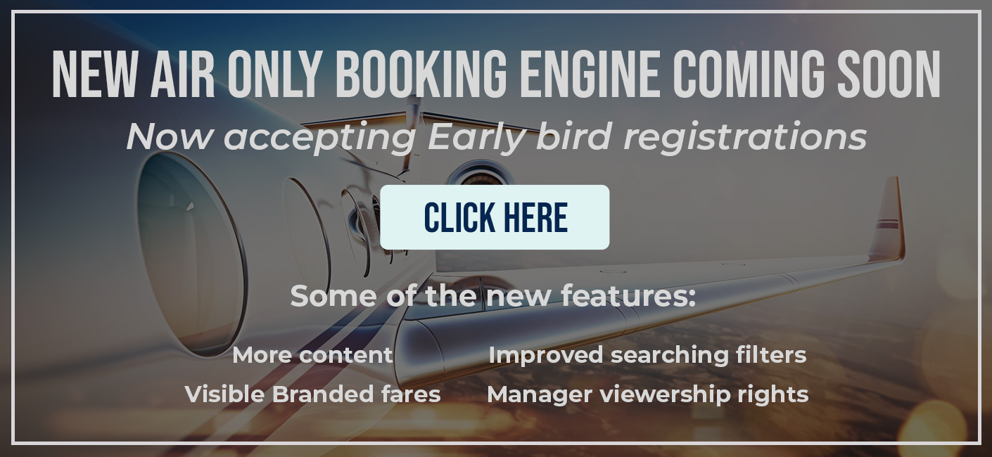 New Air Only Booking Engine Coming Soon